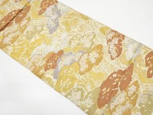 アンティーク　滝に松模様織り出し袋帯（着用可）